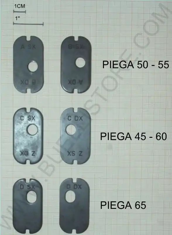 piastrina serraggio piega argo, ricambi per carabine argo