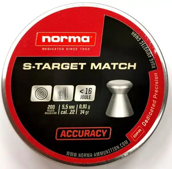 NORMA S-TARGET MATCH 0.91G cal. 5,5 - 200pz.