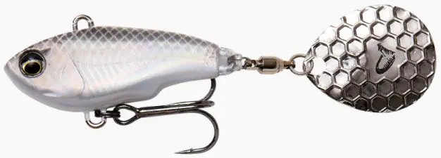 SAVAGE GEAR FAT TAIL SPIN SINKING 5.5cm / 9g - WHITE SILVER buellistore