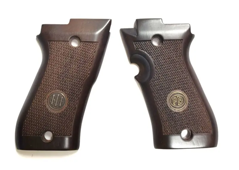 BERETTA GUANCETTE IN LEGNO CON SCUDETTO PER SERIE 87