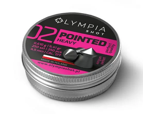 OLYMPIA SHOT POINTED HEAVY 0.610g cal. 4,5 (.177) - 250pz. buellistore