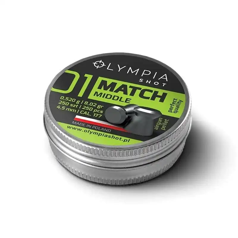 OLYMPIA SHOT MATCH MIDDLE 0.52g cal. 4,5 (.177) - 250pz. buellistore