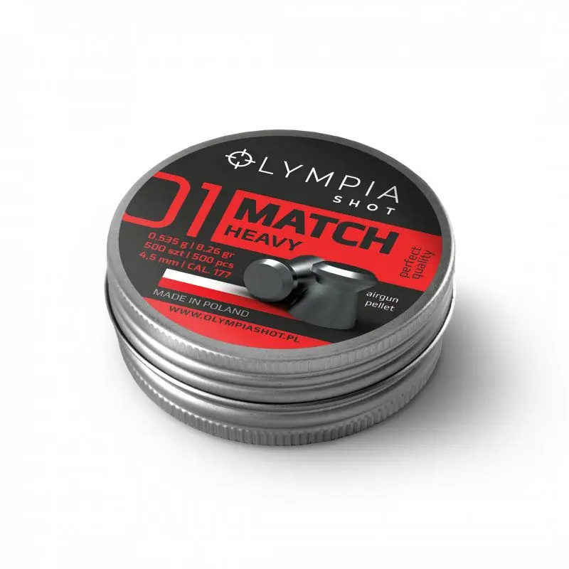 OLIMPIA SHOT MATCH HEAVY 0.535g cal. 4,5 (.177) - 500pz.