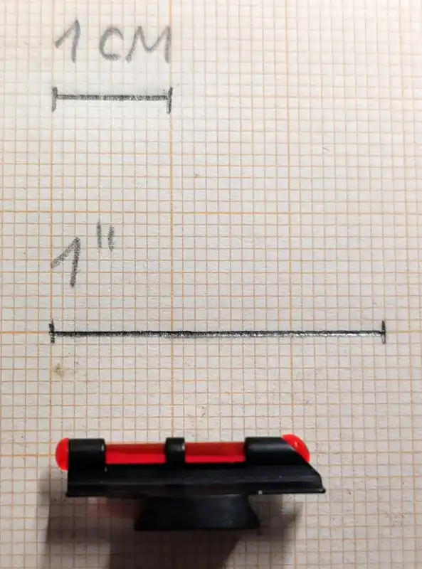 LPA MIRINO CON INSERTO IN FIBRA OTTICA ROSSA / 7mm buellistore