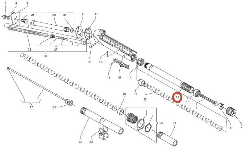 BENELLI TUBO SERBATOIO CORTO