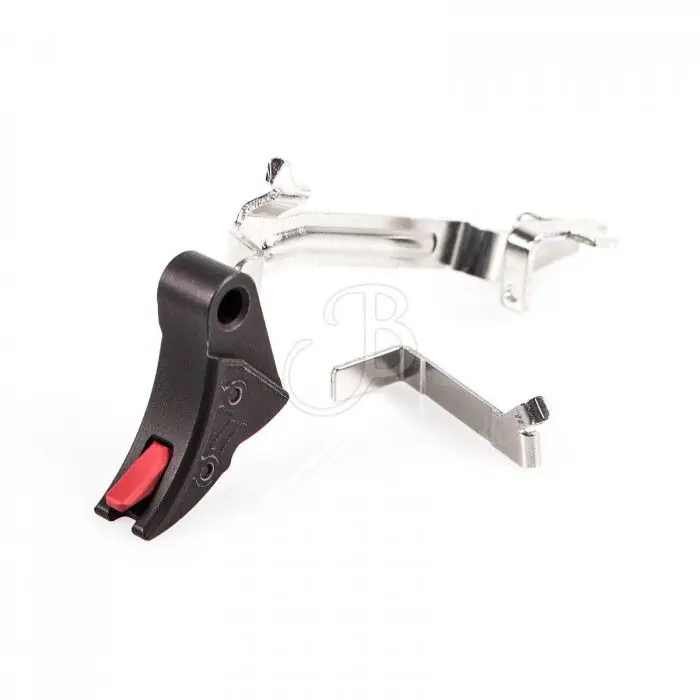 ZEV - PRO CURVED FACE TRIGGER - GRUPPO GRILLETO CON LEVA COLORAZIONE NERO/ROSSO buellistore