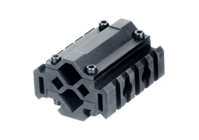 UTG ATTACCO PICATINNY/WEAVER DA 5 SLOT UNIVERSALE 3 RAIL PER CANNE DA 14.47 mm a 19.81 mm buellistore