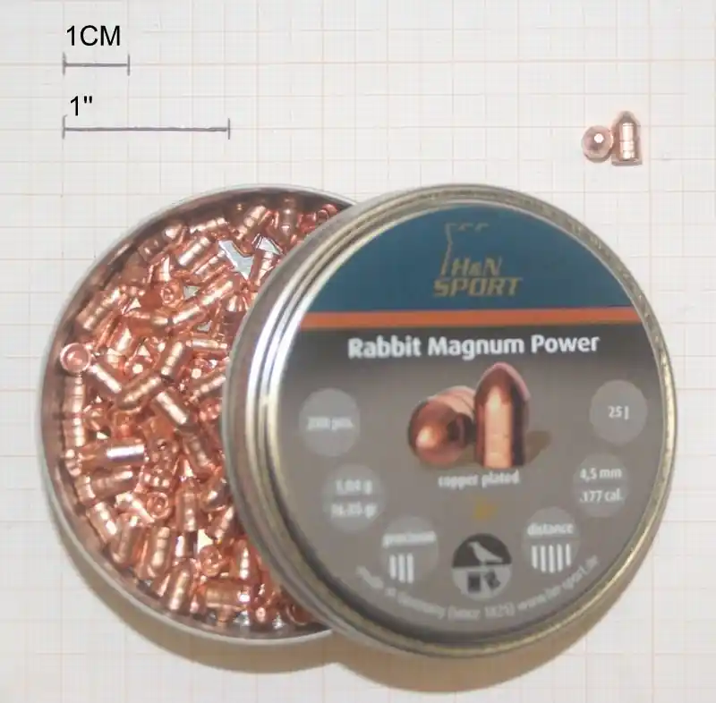 PIOMBINI H&N RABBIT MAGNUM POWER cal. 4,5 (.177) 1.04g - 200pz. buellistore