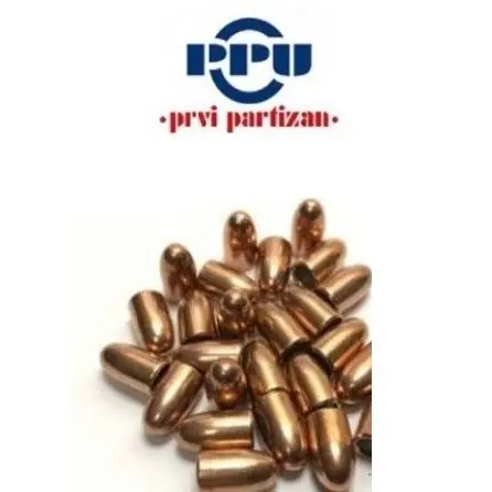 PPU PALLE PER RICARICA CAL 9 mm (.3545) FMJ - 8 GRAMMI - 124 GRANI buellistore