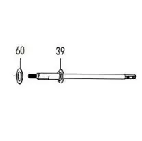 ESPLOSO N° 39 - 1540377 - MAIN SHAFT ASSEMBLY - ALBERINO PRINCIPALE - PENN BTLIII8000DX buellistore