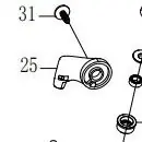 ESPLOSO N° 25 - 1540342- BAIL HOLDER - SUPPORTO ARCHETTO - PENN BTLIII3000DX / BTLIII4000DX buellistore