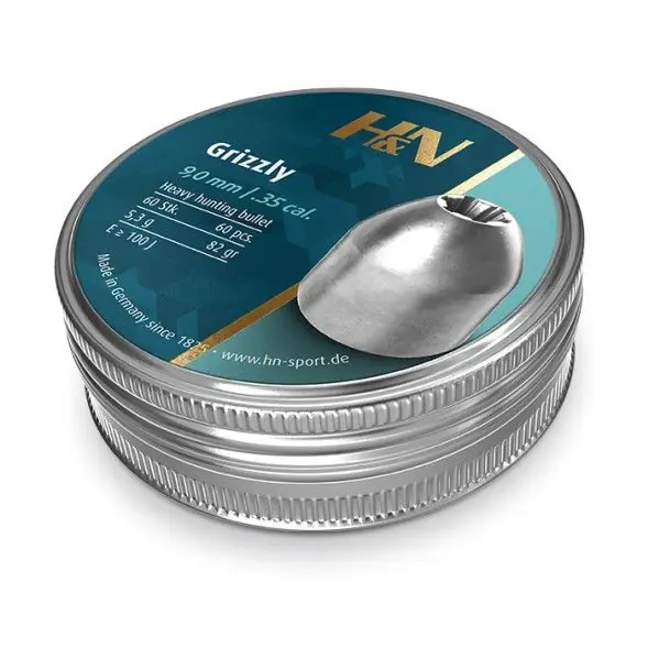 PIOMBINI H&N GRIZZLY 5.3 G CAL. 9 MM (.35) 60 PZ ≥ 100 JOULE buellistore