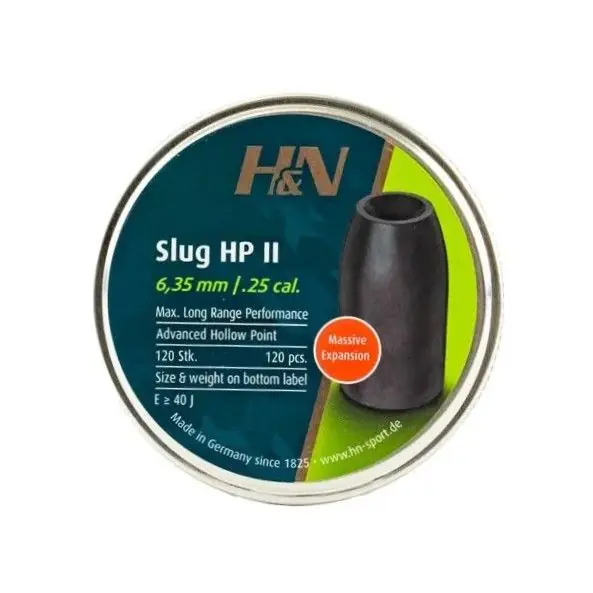 PIOMBINI H&N SLUG HP II 28 GR CAL. 6.35 MM (.25) 120 PZ ≥ 40 JOULE buellistore