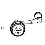 ESPLOSO N° 15 - 1540357 - HANDLE ASSEMBLY - MANOVELLA - PENN BTLIII5000DX / BTLIII6000DX buellistore