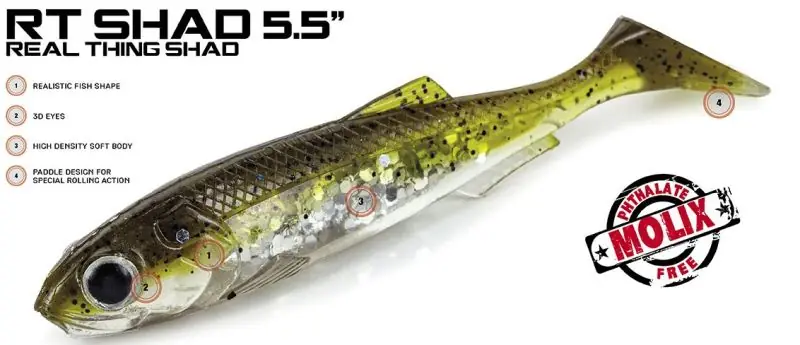 MOLIX REAL THING SHAD, MOLIX SWIMBAIT, ESCA 14 CM
