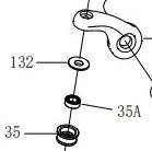 ESPLOSO N° 132- 1489367 - ROLLER WASHER - ROTELLA GUIDAFILO - PENN SSVI9500/SSVI10500 buellistore