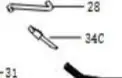 ESPLOSO N° 34C - 1529485 - PIVOT ARM - PERNO PER ARCHETTO - PENN BTLIII5000 / BTLIII5000DX/BTLIII6000 buellistore