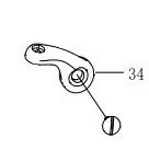 ESPLOSO N° 34 - 1385550 - BAIL ARM - BRACCETTO ARCHETTO - PENN CLA4000 / CLASH3000 / CLASH3000AU / CLASH4000/ CLASH4000AU / SLAIII3500 buellistore