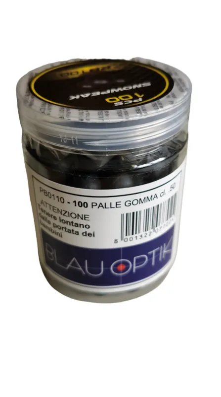 BLAUOPTIK 100 PALLE GOMMA CALIBRO.50-PZ100
