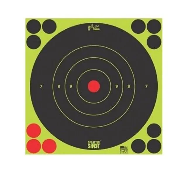 12 CENTRI SPLATTER 6‘‘ BULLSEYE GREEN ADESIVO