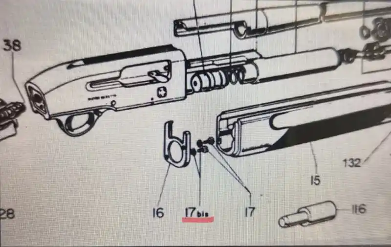 BERETTA RICAMBIO ROSETTA A301/302/303 PER CAL.12 E 20
