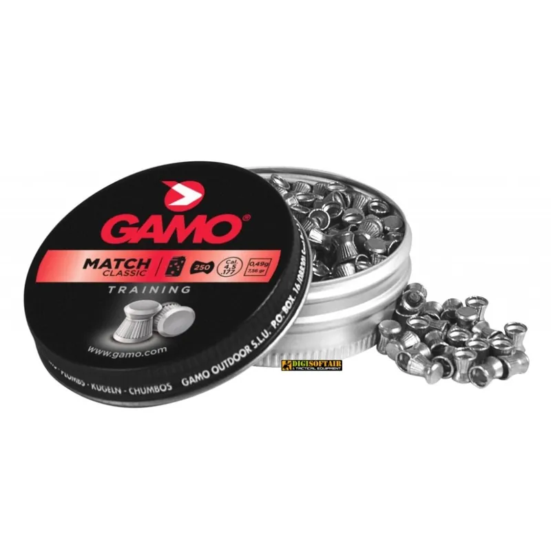 Gamo Match 4,5 mm — Piombini per Aria Compressa 500 pz (0,49 g)
