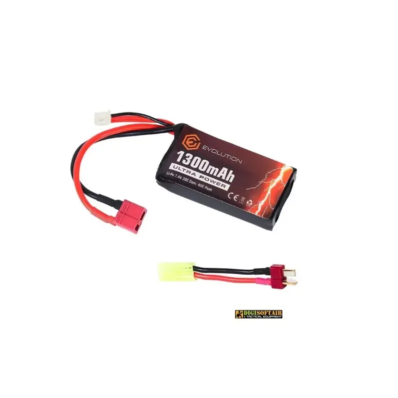 Evolution Li-Po Ultra Power 7.4V 1300mAh 20C - 40C Peak mm 15x35x67 EA0151B