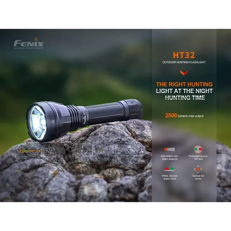 Fenix HT32 Torcia da caccia con luce rossa e verde