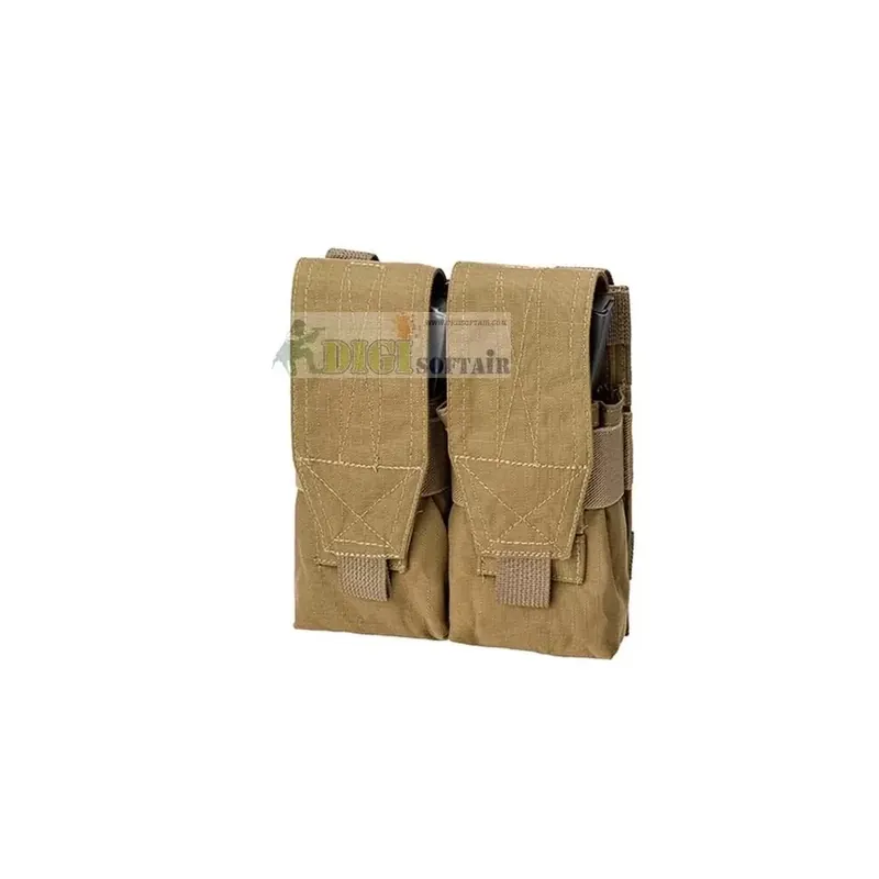 Defcon 5 porta caricatori M4AK/2 Coyote tan PORTA CARICATORI MOLLE DOPPIO 500 D NYLON RIP STOP
