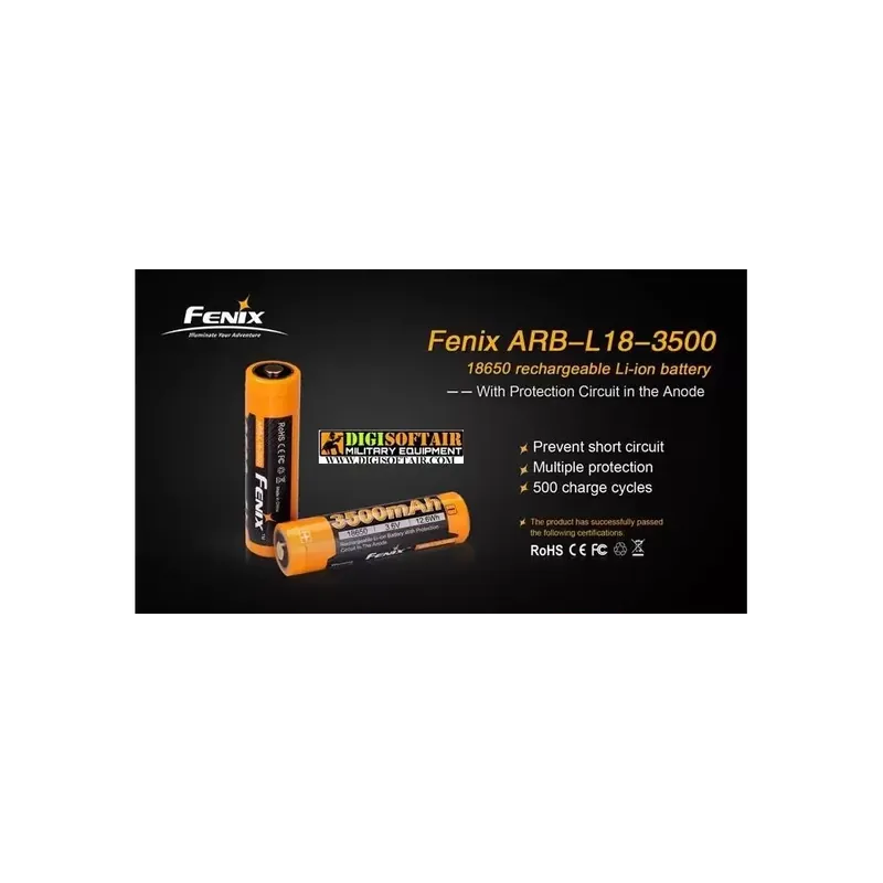 FENIX batteria Li-ion 18650 3500 mah ARB L18 3500
