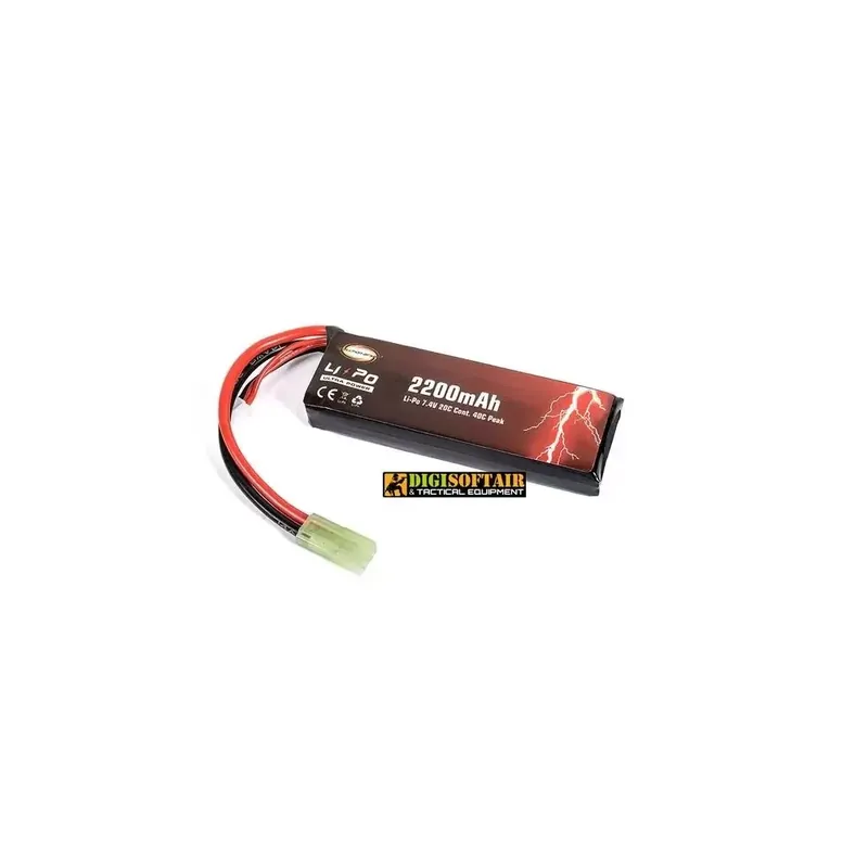 Evolution Li-Po Ultra Power 7.4V 2200mAh 20C - 40C Peak (mm 16x33x102) EA0156B-MT