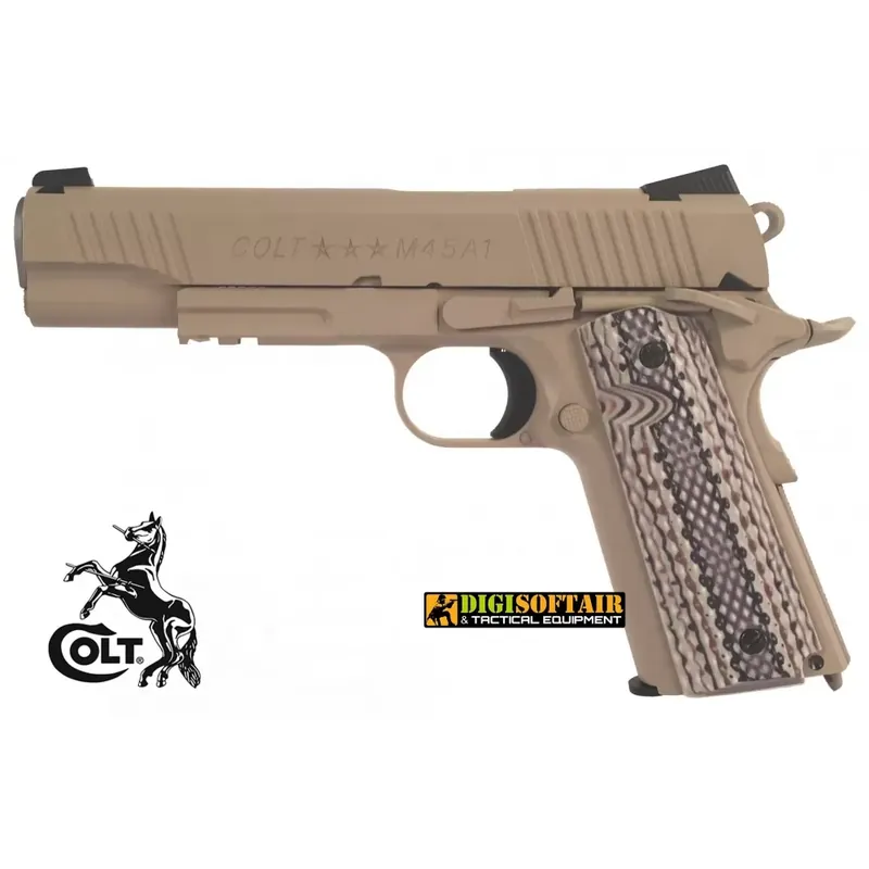 Colt 1911 M45A1 Rail Gun CO2 desert tan 180521