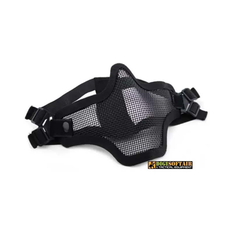 maschera strike nera per bocca e naso, con rete protettiva KR001B Wosport