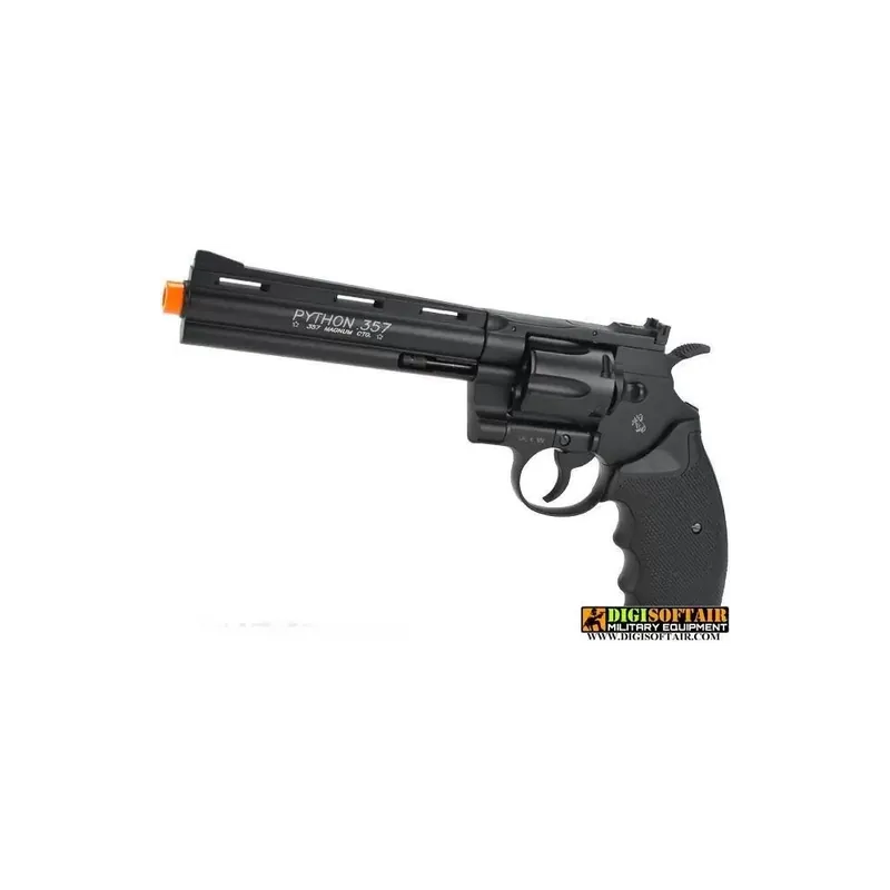 REVOLVER colt PYTHON 357 6" BLACK CO2 FULL METAL CON LOGHI