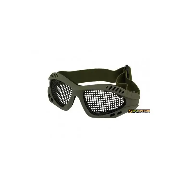 Occhiale a rete Wosport verde per softair 6059V