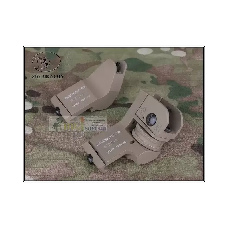 DUECK DEFENSE RTS SIGHT SET TAN