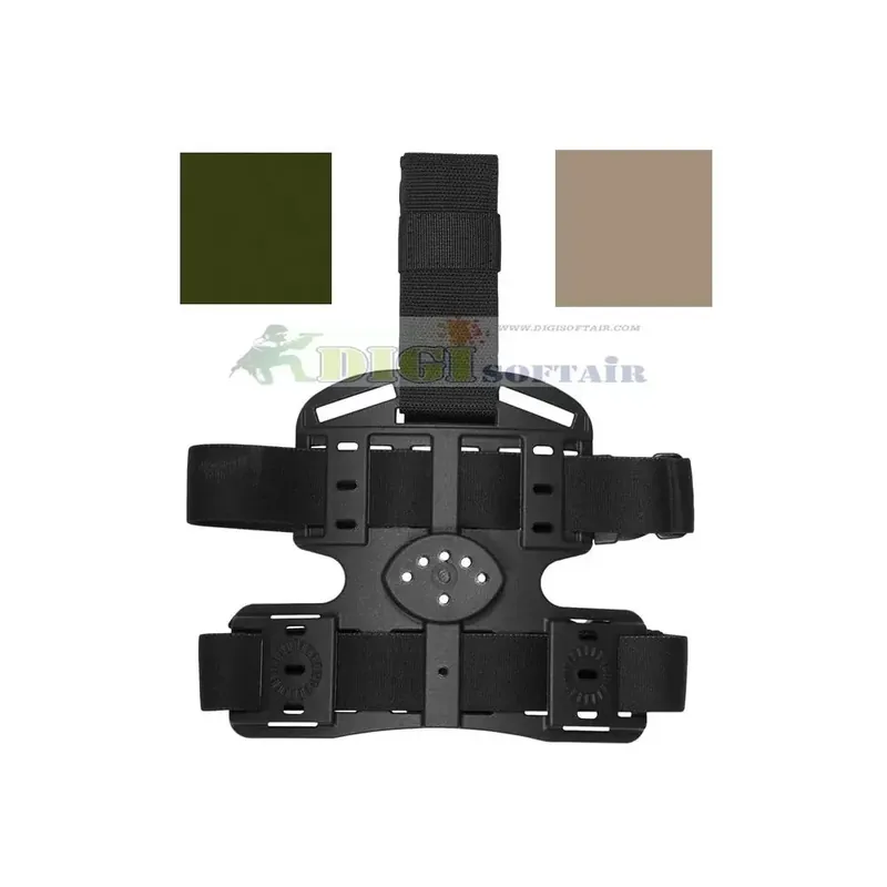 Vega holster Piattaforma cosciale VERDE multi uso in polimero stampato a iniezione ITK INFINITY THIGH