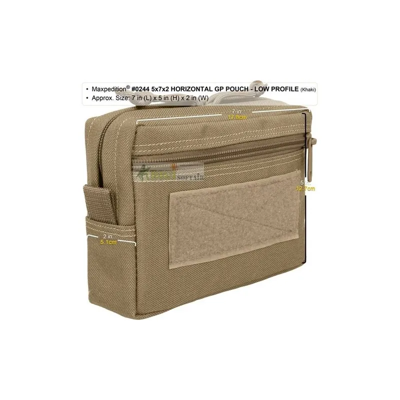 5x7x2 HORIZONTAL GP Pouch KHAKI Maxpedition
