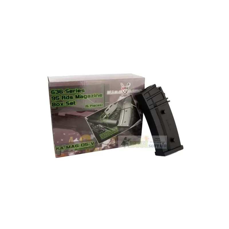 King Arms Box 5 caricatori monofilari 95bb G36 series