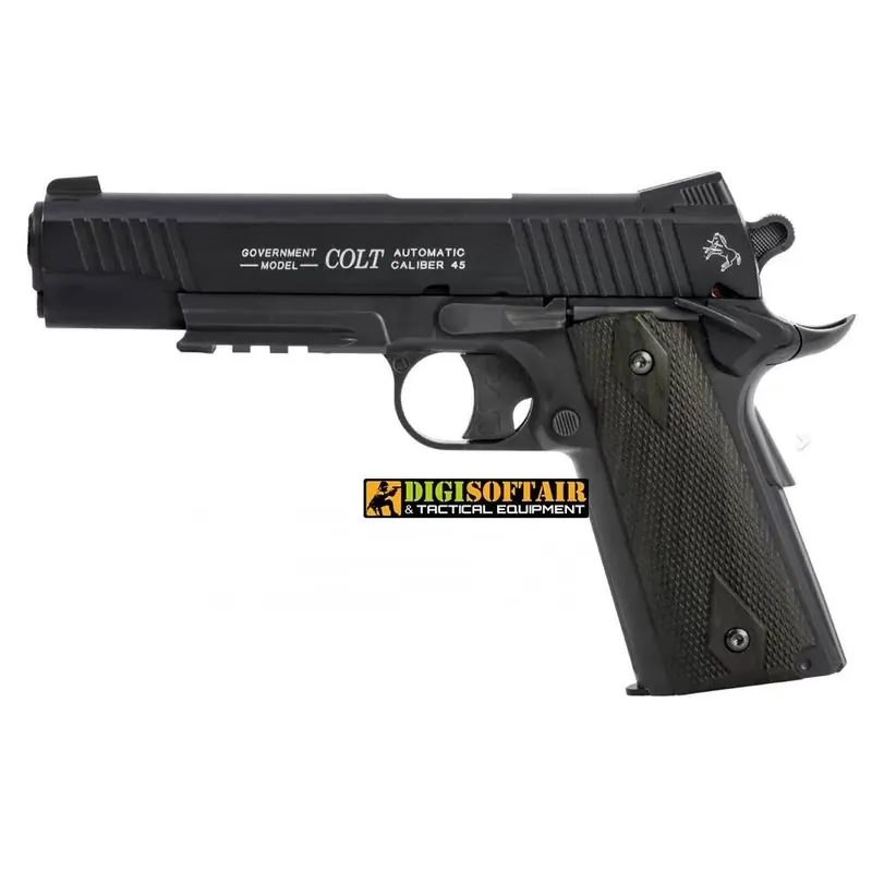 COLT 1911 Rail Gun Black fixed metal slide 6mm 15BB‘s 180314
