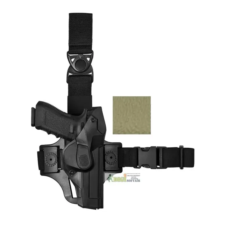 DCHT8 VEGA HOLSTER Duty CAMA Holster thigh kit verde per GLOCK 17