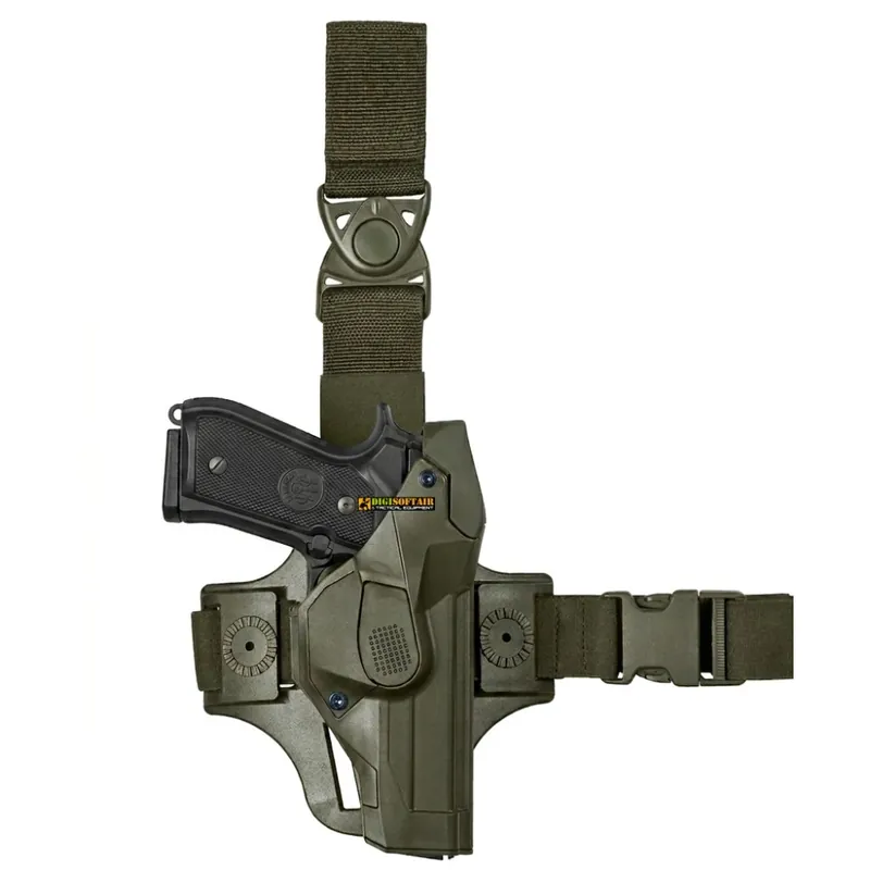 vega holster, DCHT8 fondina cosciale Verde, per Beretta 92/98