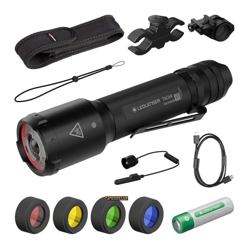 Ledlenser TAC6R Outdoor Set Torcia Tattica 2000 lm (503294)