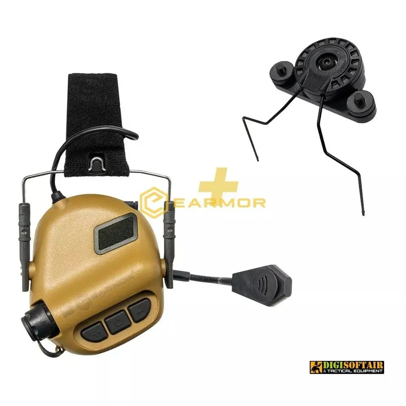 Earmor M32H Plus Tactical Communication Cuffie protettive per caschi FAST MT Coyote