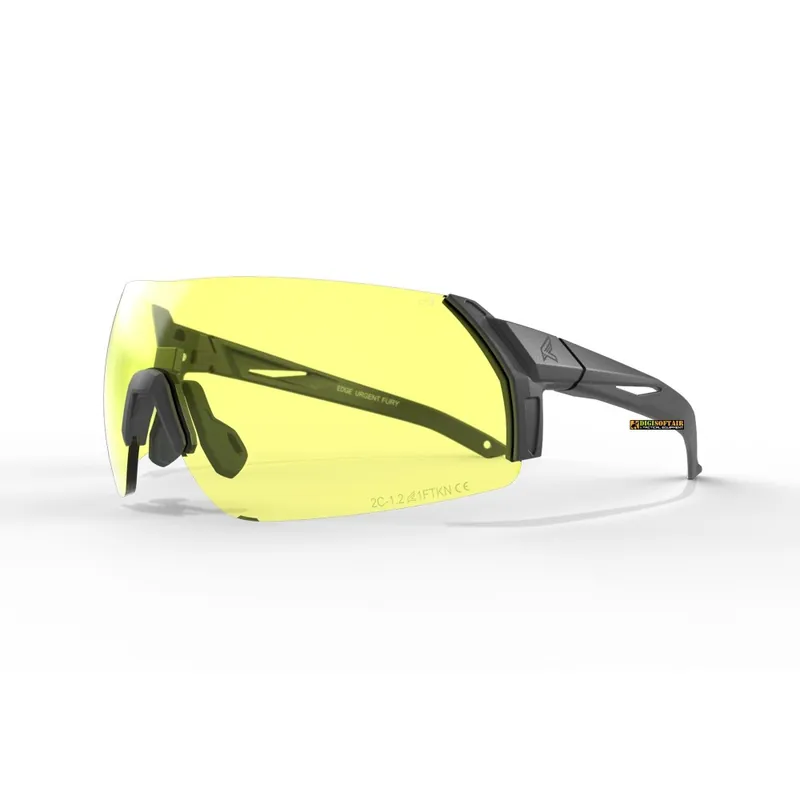 Edge Urgent Fury Shooting Glasses Black / Hi-Contrast Yellow