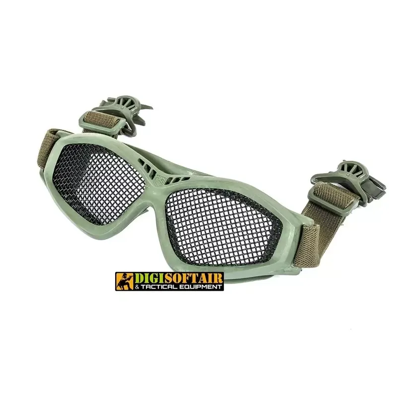 Black River Steel Mesh Goggles with Fast Helmet Clip OD Green