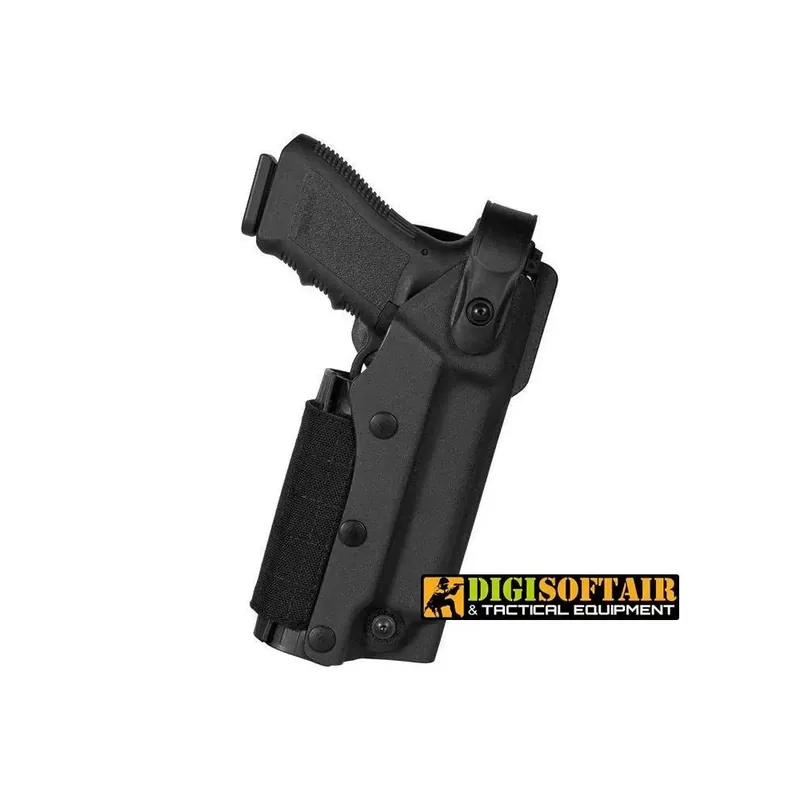 Vega Holster VKZ8 Fondina Nera Per Glock 19 Con Torcia