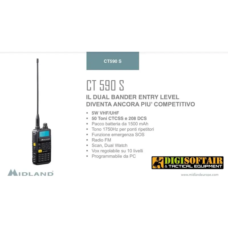 Midland CT590S ricetrasmettitore dual band UHF VHF C1354