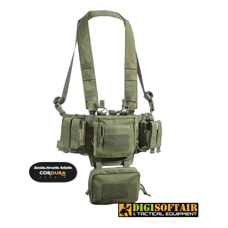 Mini chest rig modulare, Cordura 1000d Olive Nerg Openland