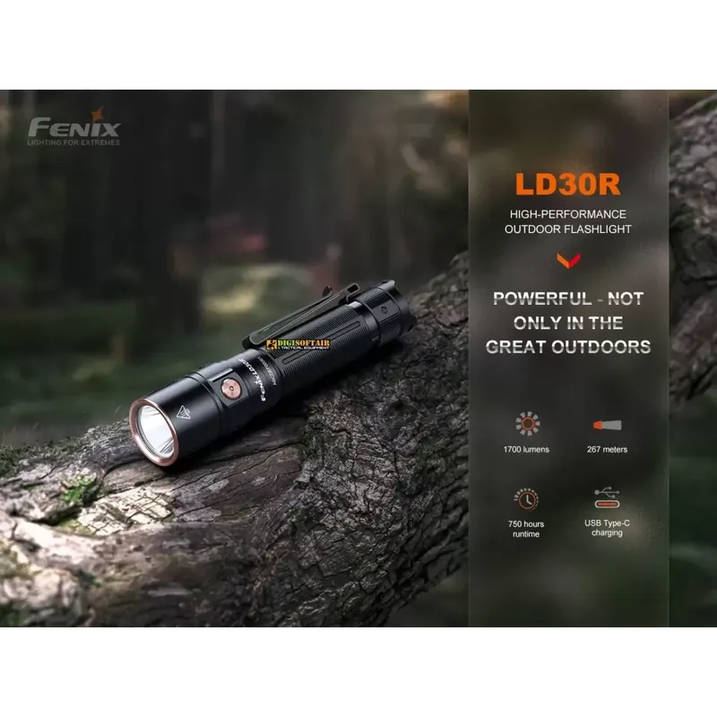 Fenix LD30R LED Flashlight 1700 Lumens torcia